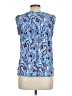 Ann Taylor LOFT 100% Rayon Blue Sleeveless Blouse Size L (estimated) - photo 2