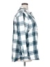 Jachs Girlfriend Plaid Teal Long Sleeve Button-Down Shirt Size XXL - photo 4