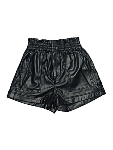 Zara Faux Leather Shorts (view 1)