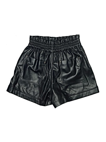 Zara Faux Leather Shorts (view 2)