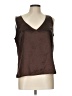 Tapemeasure Brown Sleeveless Blouse Size 12 - photo 1