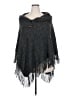 Karen Scott 100% Acrylic Gray Poncho Size 2X - photo 1