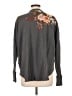 Johnny Was 100% Cotton Floral Gray Pullover Sweater Size L - photo 2