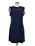 MICHAEL Michael Kors Solid Blue Casual Dress Size M - photo 1