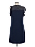 MICHAEL Michael Kors Solid Blue Casual Dress Size M - photo 2