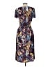 Connected Apparel Print Brown Casual Dress Size 10 - photo 2