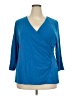 Soft Surroundings Blue 3/4 Sleeve Top Size 3X - photo 1