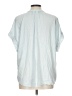 Point Sur 100% Viscose Solid Blue Short Sleeve Blouse Size L - photo 2
