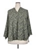 MICHAEL Michael Kors Green 3/4 Sleeve Blouse Size 2X - photo 1