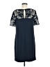 Ann Taylor 100% Polyester Blue Casual Dress Size 6 - photo 2