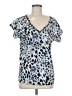 West Kei Silver Short Sleeve Blouse Size L - photo 1