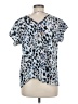 West Kei Silver Short Sleeve Blouse Size L - photo 2