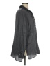 Harshman Gray Long Sleeve Silk Top Size 1X - photo 4