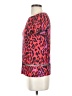 Escada 100% Polyester Animal Print Pink Short Sleeve T-Shirt Size S - photo 5