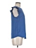 Monteau 100% Polyester Blue Short Sleeve Top Size M - photo 4