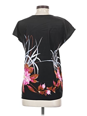 DKNY Short Sleeve Silk Top (view 2)