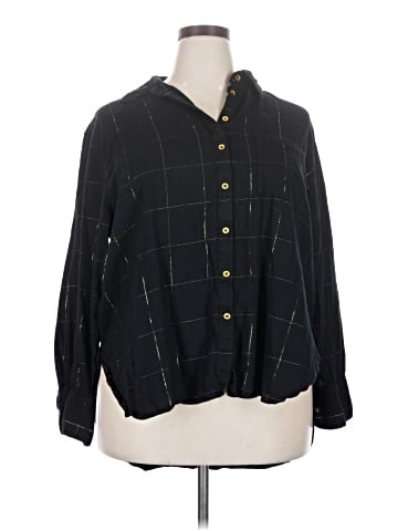 Lane Bryant 3/4 Sleeve Button-Down Shirt (view 1)