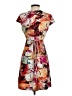 New Directions Print Brown Casual Dress Size S (petite) - photo 2