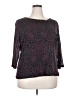 Croft & Barrow 100% Nylon Black 3/4 Sleeve Top Size 2X - photo 1