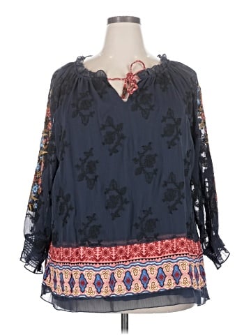 John Mark 3/4 Sleeve Blouse (view 1)