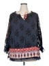 John Mark 100% Polyester Blue 3/4 Sleeve Blouse Size 2X - photo 1