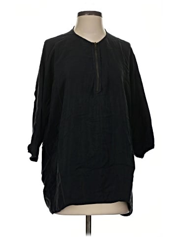 Vince. 3/4 Sleeve Silk Top (view 1)