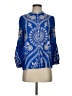 Johnny Was Blue 3/4 Sleeve Blouse Size XS - photo 1