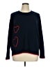 CeCe Hearts Blue Pullover Sweater Size XL - photo 1