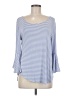 Allison Brittney 100% Cotton Blue 3/4 Sleeve Top Size M - photo 1