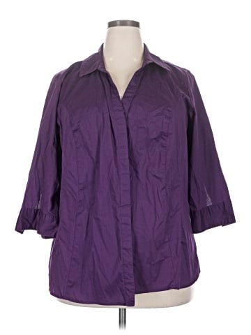 Riders by Lee 3/4 Sleeve Button-Down Shirt (view 1)