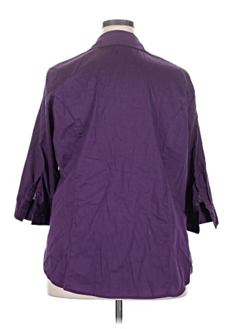 Riders by Lee 3/4 Sleeve Button-Down Shirt (view 2)