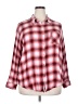 Lane Bryant Plaid Red Long Sleeve Button-Down Shirt Size 18 - 20 Plus - photo 1