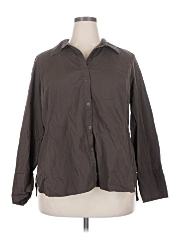 Lane Bryant 3/4 Sleeve Button-Down Shirt (view 1)