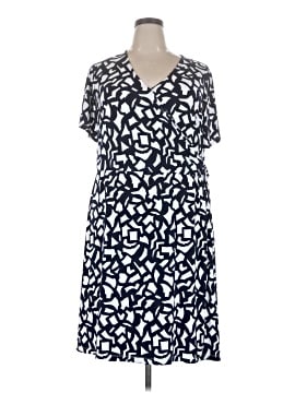susan graver casual dresses Susan Graver Regular Printed Liquid Knit Fit & Flare Midi Dress