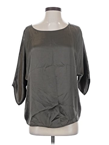 Vince. 3/4 Sleeve Silk Top (view 1)
