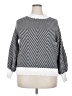 Zesica Chevron-herringbone Silver Pullover Sweater Size 2XL - photo 1