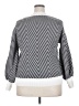Zesica Chevron-herringbone Silver Pullover Sweater Size 2XL - photo 2