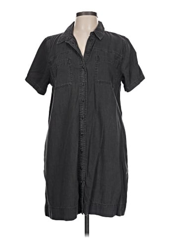 Madewell Denim A-Line Mini Shirtdress in Colton Wash (view 1)