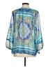 New Directions Blue 3/4 Sleeve Blouse Size M - photo 2