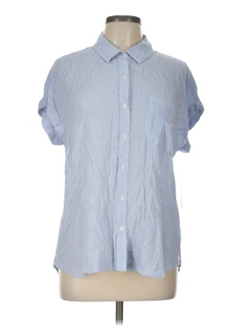 Cosmic Blue Love Short Sleeve Button Down Shirt