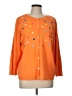 Studio Works 100% Cotton Polka Dots Orange Cardigan Size L - photo 1