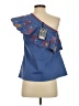 Saloni Blue Sleeveless Blouse Size 2 - photo 2