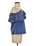 Saloni Blue Sleeveless Blouse Size 2 - photo 4