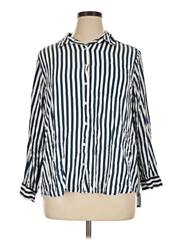 Jane and Delancey 3/4 Sleeve Button-Down Shirt (view 1)
