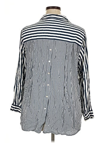 Jane and Delancey 3/4 Sleeve Button-Down Shirt (view 2)