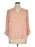 DR2 100% Polyester Pink 3/4 Sleeve Blouse Size XL - photo 1