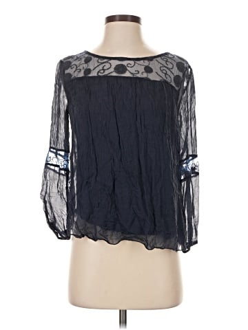 Carla Conti 3/4 Sleeve Silk Top (view 1)