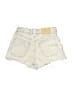 Zara Ivory Denim Shorts Size 9 - photo 2