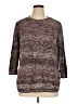 Cj Banks Tweed Burgundy Pullover Sweater Size 1X - photo 1