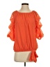 CeCe 100% Polyester Orange 3/4 Sleeve Blouse Size S - photo 1